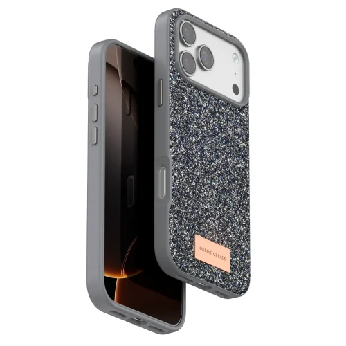 Mey İthalat®   iPhone 17 Pro Max Bright Simli Kapak - Gümüş