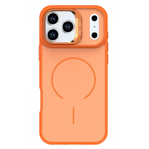 Mey İthalat®  Apple iPhone 17 Pro Max Flexa Magsafe Kapak - Turuncu