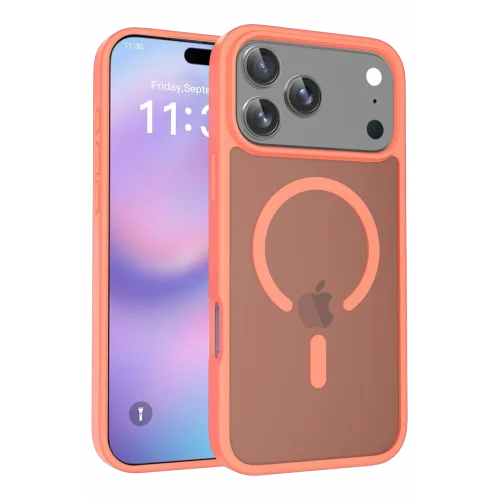 Mey İthalat®  Apple iPhone 17 Pro Max Jota Magsafe Kapak - Turuncu