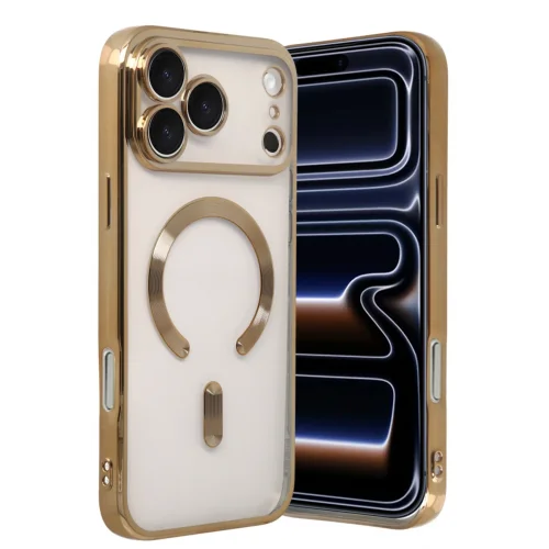 Mey İthalat®  Apple iPhone 17 Pro Max Kross Magneticsafe Kapak - Gold