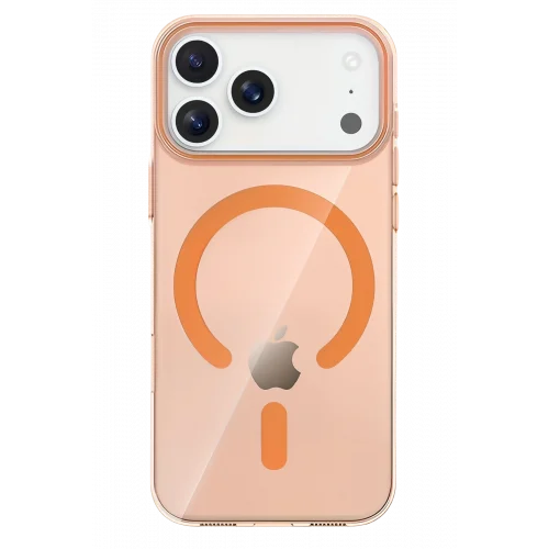 Mey İthalat®  Apple iPhone 17 Pro Max PC Blank Magsafe Kapak - Turuncu