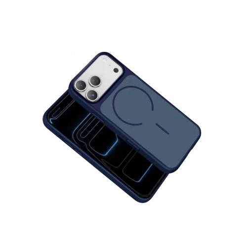 Mey İthalat®   iPhone 17 Pro Max Rush Magsafe Kapak - Mavi