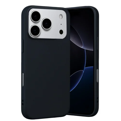 Mey İthalat®  Apple iPhone 17 Pro Nano içi Kadife Silikon - Siyah