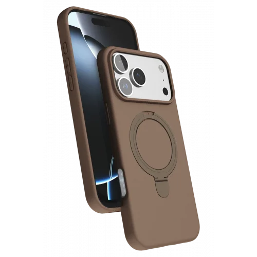 Mey İthalat®  Apple iPhone 17 Pro Regal Magsafe Standlı Kapak - Çöl Titanyum