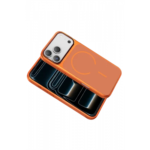 Mey İthalat®   iPhone 17 Pro Rush Magsafe Kapak - Turuncu