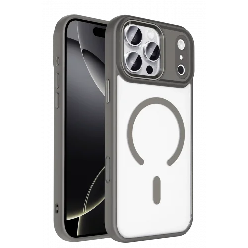 Mey İthalat®  Apple iPhone 17 Pro Terea Magsafe Kapak - Gri