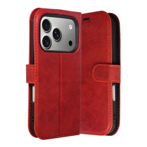 Mey İthalat®  Apple iPhone 17 Pro Trend S Plus Kapaklı Kılıf - Kırmızı