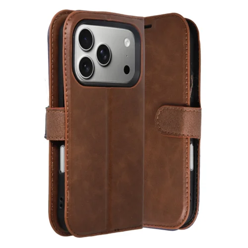 Mey İthalat®  Apple iPhone 17 Pro Trend S Plus Kapaklı Kılıf - Taba