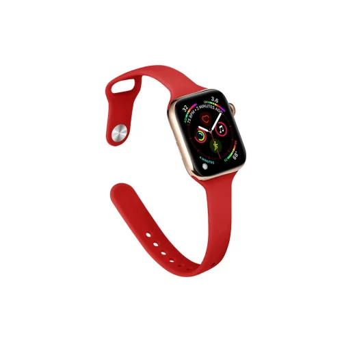 Mey İthalat®  Apple Watch 38mm Klasik Kordon - Kırmızı
