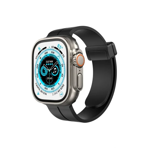 Mey İthalat®  Apple Watch 38mm KR412 Elegance Stylısh Kordon - Siyah