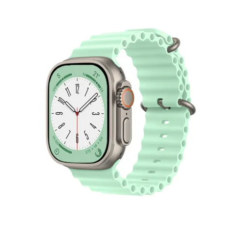 Mey İthalat®  Apple Watch 38mm Ocean Kordon - Açık Yeşil
