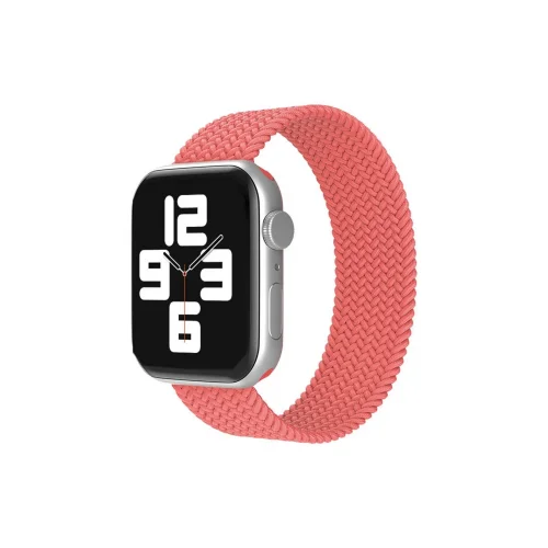 Mey İthalat®  Apple Watch 42mm Ayarlı Solo Silikon Kordon - Pembe