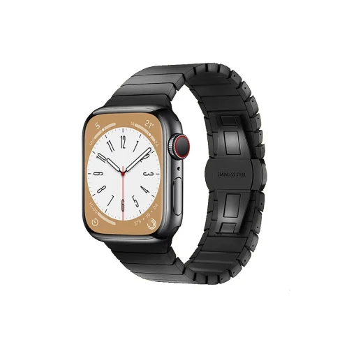 Mey İthalat®  Apple Watch 42mm KR416 Huks Kordon - Siyah