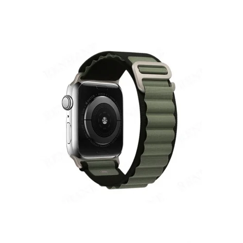 Mey İthalat®  Apple Watch 42mm Mountain Kordon - Siyah-Yeşil