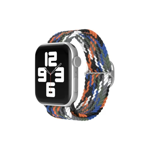 Mey İthalat®  Apple Watch 42mm Star Kordon - Gri-Turuncu