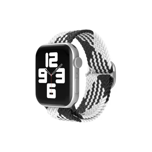 Mey İthalat®  Apple Watch 42mm Star Kordon - Siyah-Beyaz