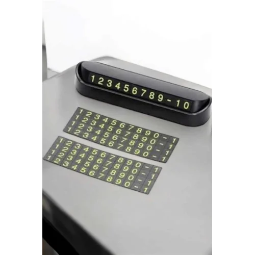 Mey İthalat® Araba Park Numaratörü Araç İçi Numaralık Değiştirilebilir Çevirmeli Mini