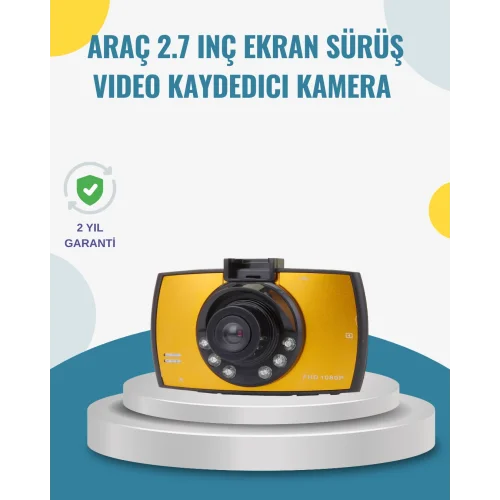 Mey İthalat® Araç İçi HD DVR Kamera G Sensor ve Hareket Algılama Özellikli