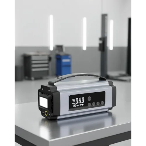 Mey İthalat® Araçlar İçin Taşınabilir Akü Takviye Hava Kompresörü ve Acil Güç Kaynağı