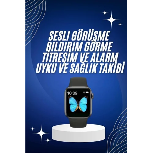 Mey İthalat® Arama Cevaplayabilen Akıllı Saat Bluetooth Bağlantılı Sosyal Medya Girişli