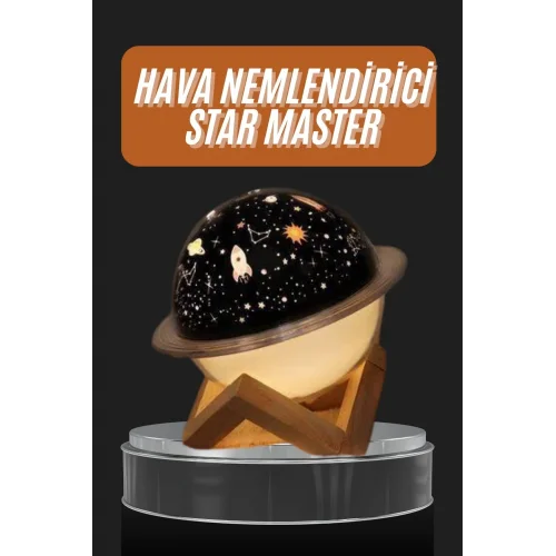 Mey İthalat® Aromaterapi Hava Nemlendirici Gece Lambası Uzay Model Satürn Oda Kokusu