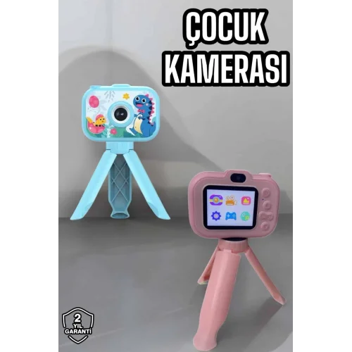 Mey İthalat® Ayaklı Mini Fotoğraf Makinesi Çocuk Için Eğitici Video Kamera