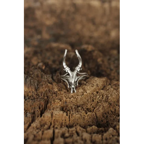 Mey İthalat® Ayarlanabilir Boynuz Tasarımlı Erkek Yüzük