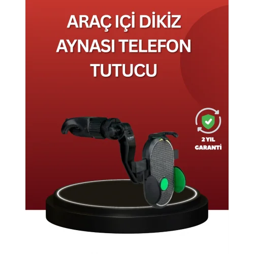 Mey İthalat® Ayarlanabilir Kıskaçlı Dikiz Aynası Telefon Tutucu Tüm Telefonlarla Uyumlu