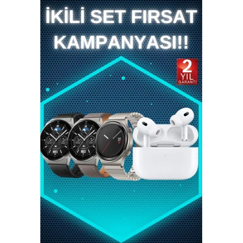 Mey İthalat® Aynalı Bluetooth Kulaklık Yeni Nesil Akıllı Saat Titreşimli Nabız Ölçer Spor Modları