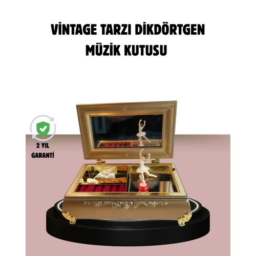 Mey İthalat® Balerinli Müzikli Takı Kutusu Piyano Tasarım Kız Çocuk Hediyelik