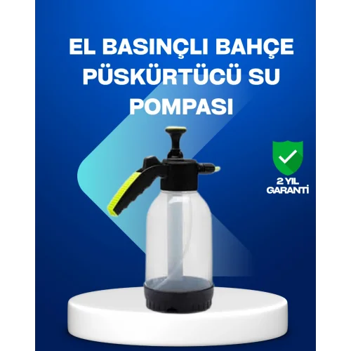 Mey İthalat® Basınçlı Manuel Köpük Pompası 2L Ayarlanabilir Sprey Başlıklı Temizlik