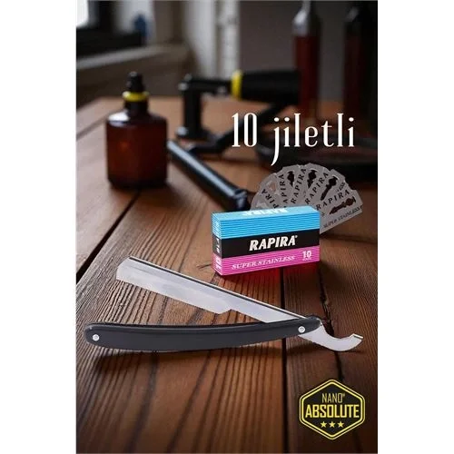 Mey İthalat® Berber Usturası - 10 Jiletli Türk Tipi Berber Tıraş Usturası