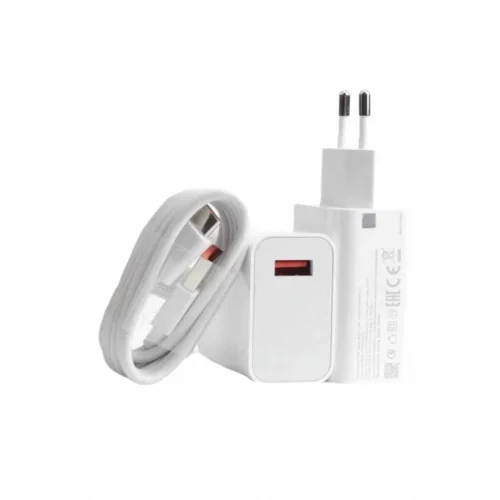 Mey İthalat® Beyaz Ultra Plus Hızlı Şarj Seti Şarj Adaptörü ve Kablosu 67W