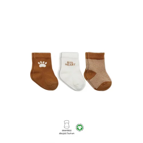 Mey İthalat®  3Lü Penye Soket Çorap BS10110 Hardal (ADET FİYATIDIR)
