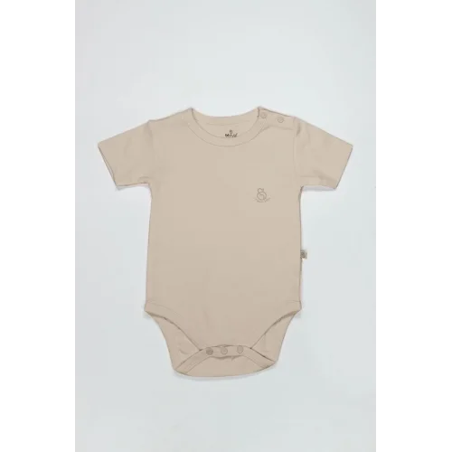 Mey İthalat®   Organik Natural Basic Style Yarım Kol Body BS17103 Bej