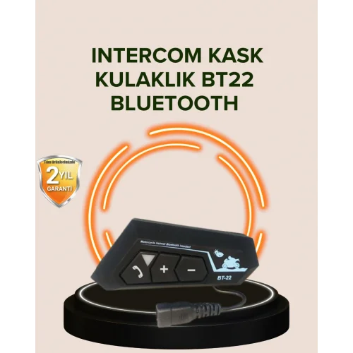 Mey İthalat® Bluetooth 5.0 Motosiklet Kask Kulaklık Eller Serbest ve Müzik Özellikli
