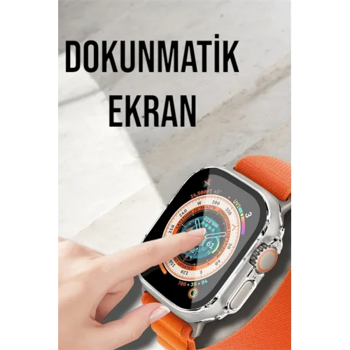 Mey İthalat® Bluetooth Bağlantılı 49MM Dokunmatik Akıllı Saat Sağlık ve Spor Takip Özellikli