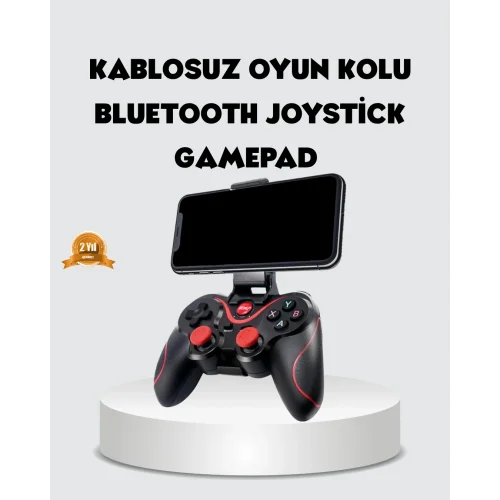 Mey İthalat® Bluetooth Gamepad Kablosuz Oyun Kumandası Tek Cihaz Destekli