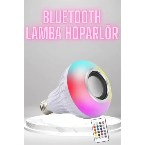 Mey İthalat® Bluetooth Hoparlör Akıllı Rgb Led Işık Renk Değiştirme Ses Bombası Ampül Görünümlü