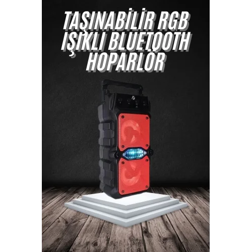 Mey İthalat® Bluetooth Hoparlör Çift Mikrofonlu Güçlü Ses Kaliteli Kesintisiz Kablosuz