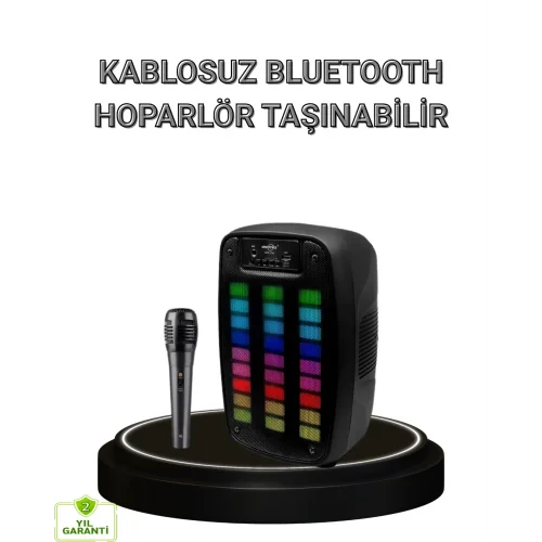 Mey İthalat® Bluetooth Hoparlör – Kablosuz Bağlantı, 2 Saat Müzik Süresi