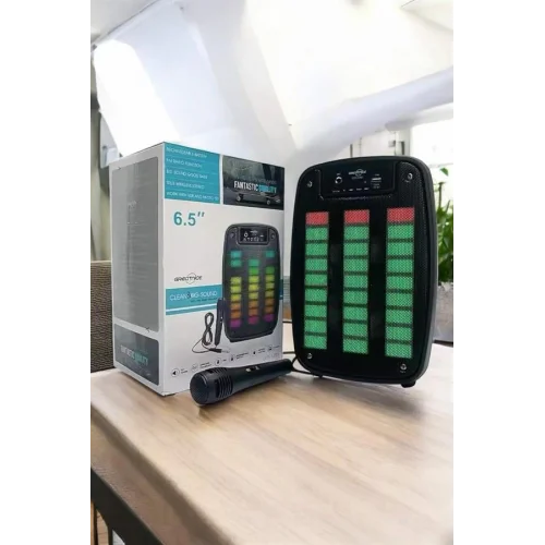 Mey İthalat® Bluetooth  Hoparlör Mikrofonlu Speaker Taşınabilir Şarjlı