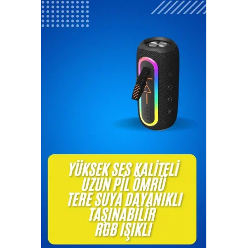 Mey İthalat® Bluetooth Hoparlör USB Şarjlı Uzun Pil Ömrü Android ve İOS Uyumlu Renkli