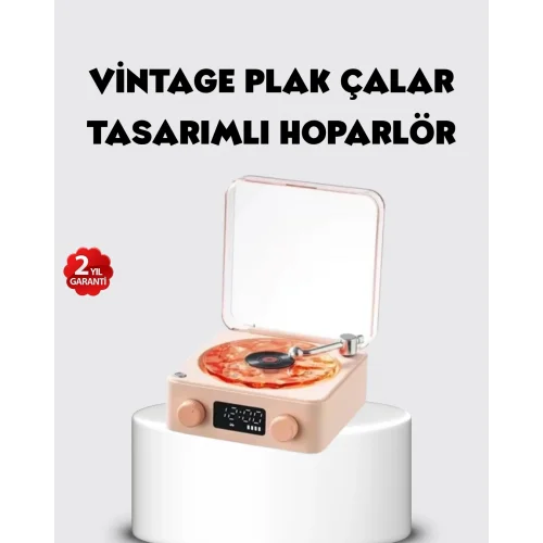 Mey İthalat® Bluetooth Hoparlörlü Gece Lambası Dijital Saatli Şeffaf Su Dalgası Işıklı Dekoratif
