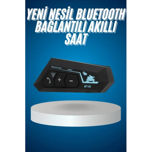 Mey İthalat® Bluetooth Kask Kulaklığı Intercom 5.0 Bluetooth Android ve İOS Uyumlu