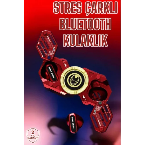 Mey İthalat® Bluetooth Kulaklık Stres Çarklı Döndürülebilir Uzun Şarj Süreli Oyuncu Kulaklığı
