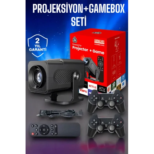 Mey İthalat® Bluetooth ve Yüksek Çözünürlükle Donatılmış Kompakt Projeksiyon Cihazı