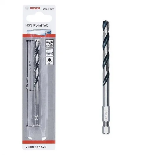 Mey İthalat® Bosch Pointteq Altıgen Şaftlı Hss Matkap Ucu 6,5 mm