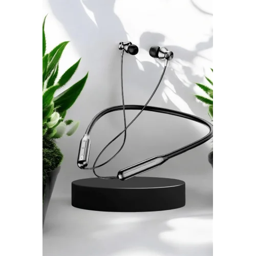 Mey İthalat® Boyun Bantlı Kablolu Kulaklık ANC Özelliği Uzun Şarj Süreli Sporcu Kulaklığı 100 saat