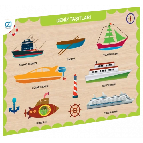 Mey İthalat® CAAHS-3201 AHŞAP DENİZ TAŞITLARI BUL-TAK